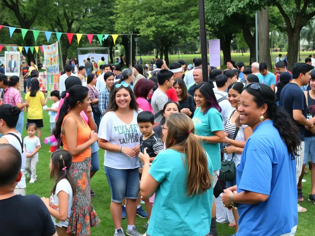 A photograph capturing a community outreach event organized by the theatre, showing diverse participants engaging in an artistic activity.